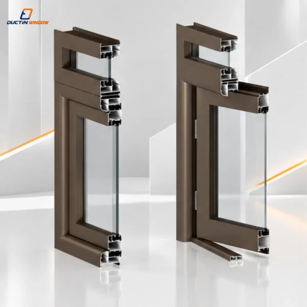 Cửa đi cửa sổ mở quay Maxpro R83 màu Autumn Brown