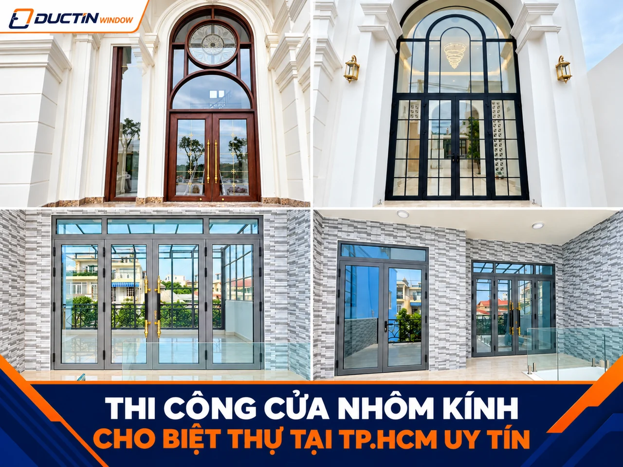 Thi công cửa nhôm kính cho biệt thự tại TP.HCM uy tín