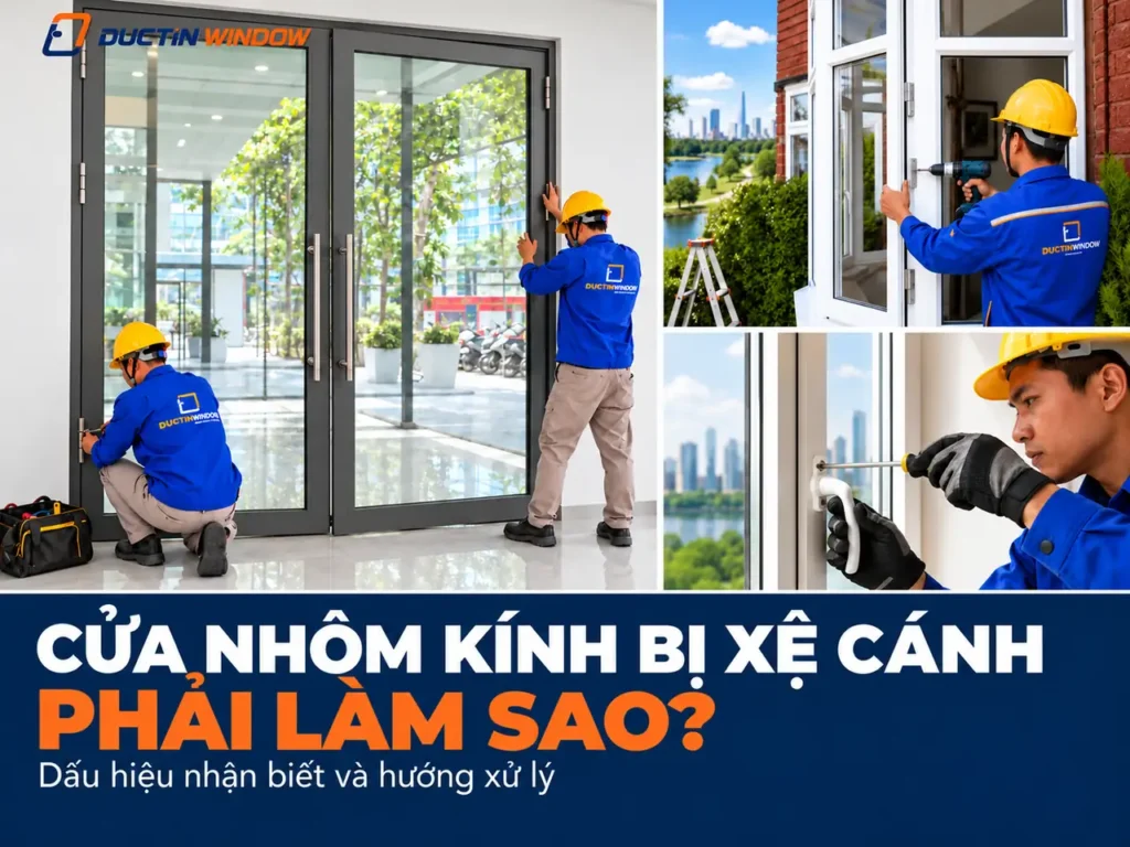 Cửa nhôm kính bị xệ cánh phải làm sao?