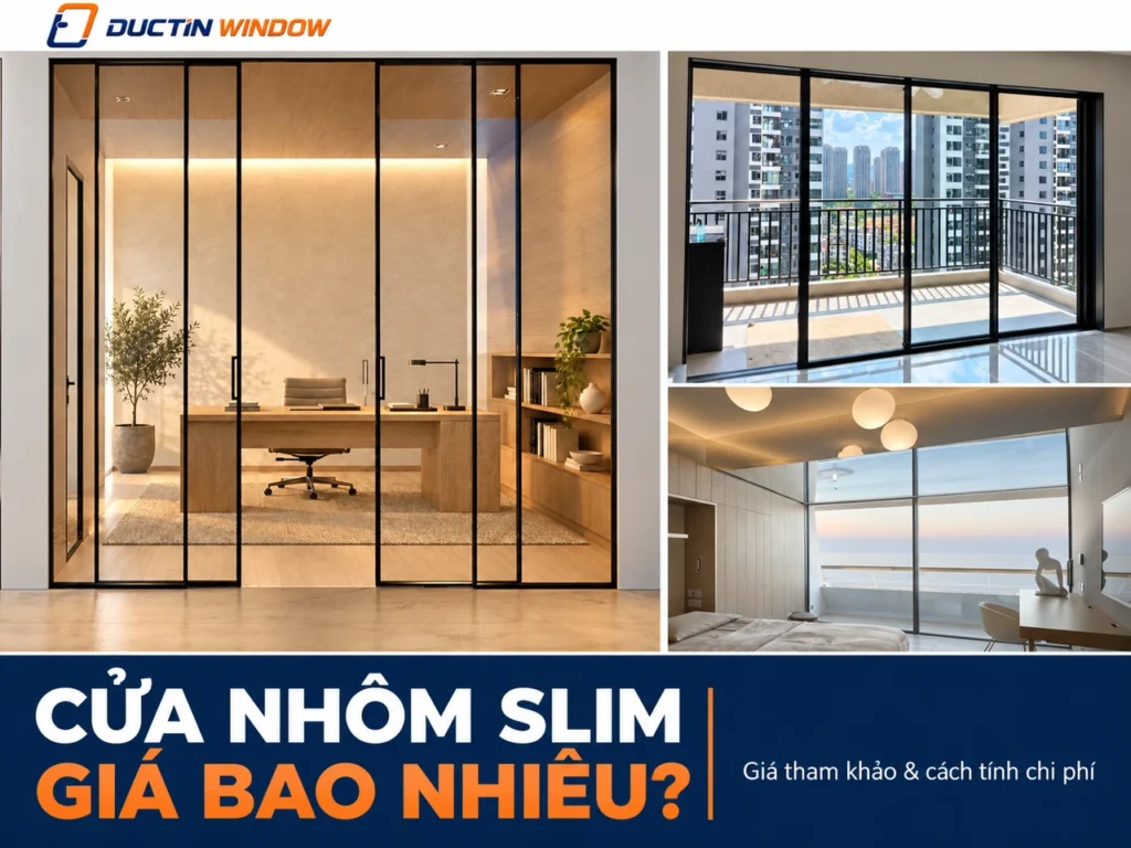 Cửa nhôm Slim giá bao nhiêu? Giá tham khảo và cách tính chi phí