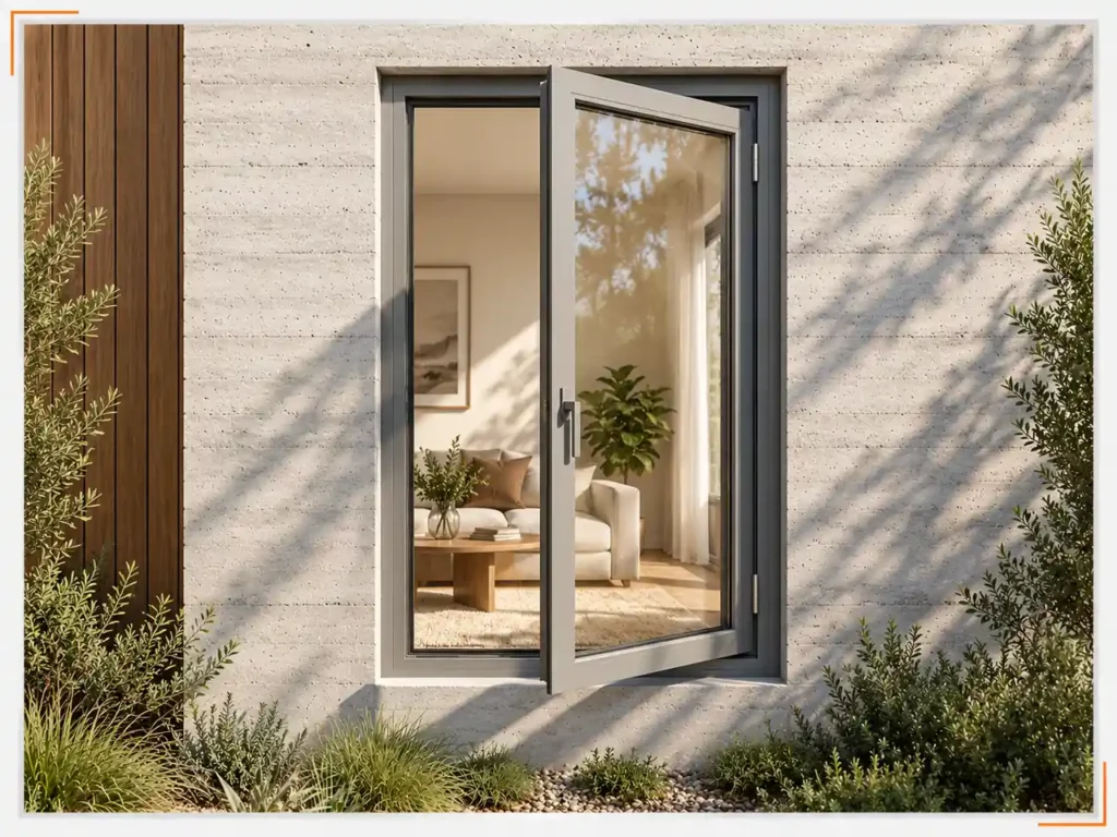 Cửa sổ mở quay Alvero AR66 -  1 cánh